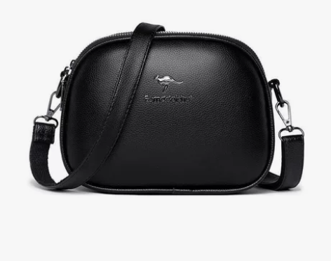 袋鼠女包牛皮单肩包百搭休闲手提斜挎包包 包...