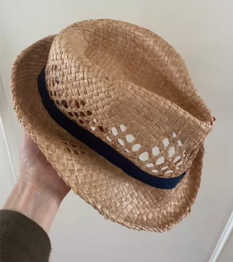 全新儿童草帽 女童草编小礼帽 蕾丝花朵装饰...