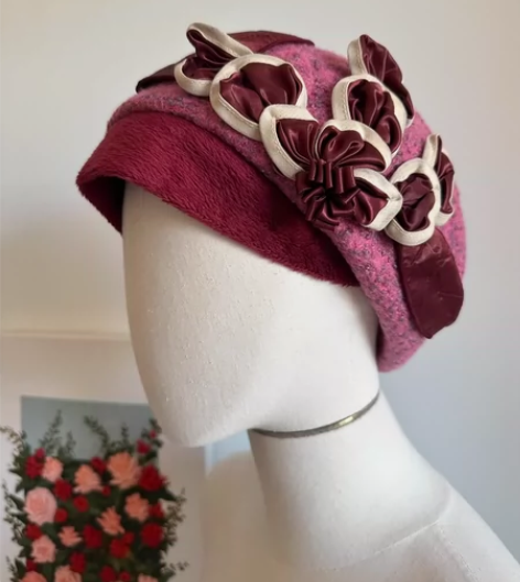 古着vintage90S复古辣妹贝雷帽立体...