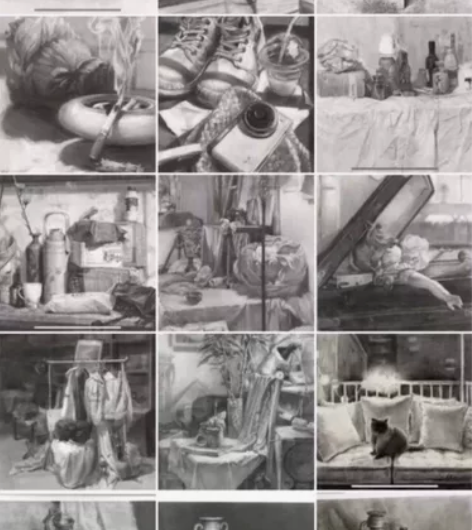 静物素描几何石膏素描石膏头像素描动物素描场...