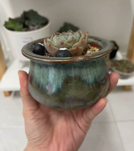 花盆多肉花盆景德镇花盆 内口径8 高7 盆...