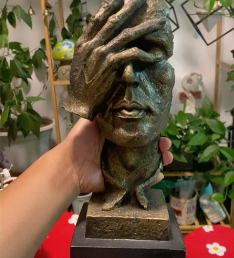 沉默是金，抽象艺术作品，不听，不看系列。大...