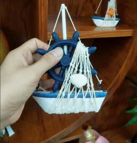 【工厂清货】地中海一帆风顺船摆件工艺品17...