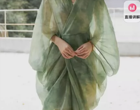 新中式立体裁剪苎麻夏季裙 扎染效果 穿一正品