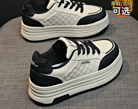 乔丹真皮小白鞋女2023秋冬季新款百搭加绒...