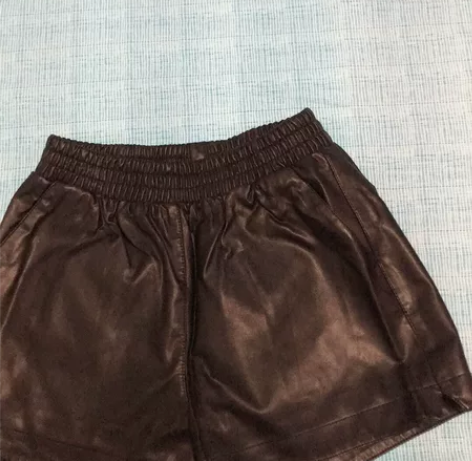 ?秋冬新款韩版宽松显瘦PU皮短裤女大码松紧...