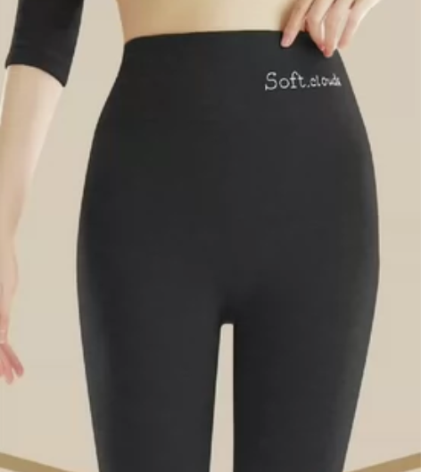 婷美羊绒蚕丝高腰保暖裤女德绒发热收腹提臀秋...