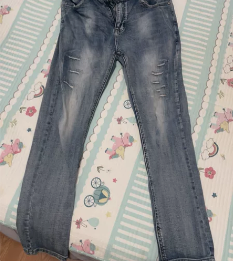 修身小脚牛仔裤男弹力复古水洗潮牌美式高街直...