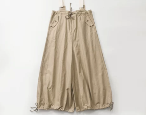 日系工装风背带裤女森系文艺棉混纺阔腿宽松连...