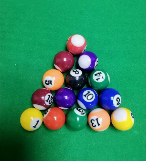 国标黑八台球子美式台球水晶球桌球子九球黑8...