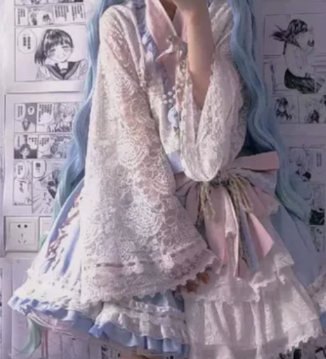 初音未来cos miku打歌服 假发+衣服...