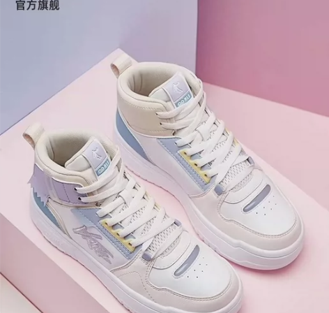 【急出】中国乔丹板鞋 春季新款高帮潮流撞色...