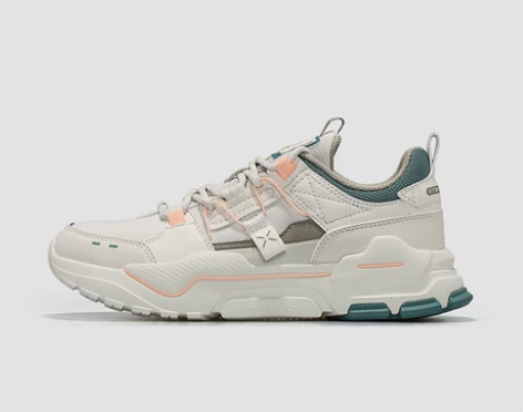 特步女鞋复古80运动鞋女款秋季透气轻便百搭...