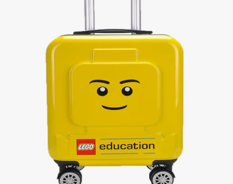 乐高logo新款儿童积木拉杆箱万向轮女小黄...