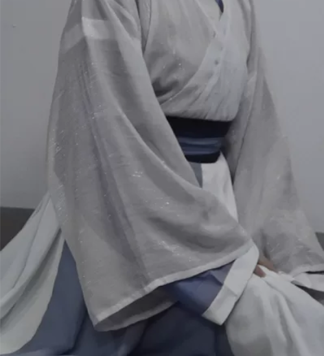 ［出租］清冷感蓝白配色魏晋制汉服出租 上衣...