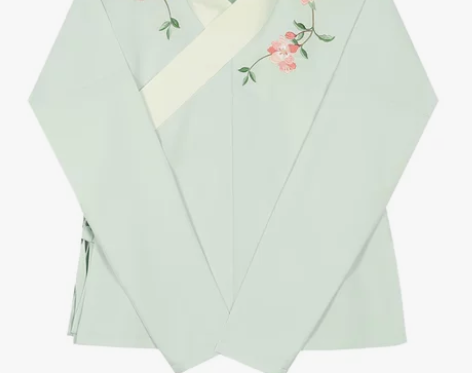 ?春景 花朝记汉服原创刺绣 海棠花交领上衣...