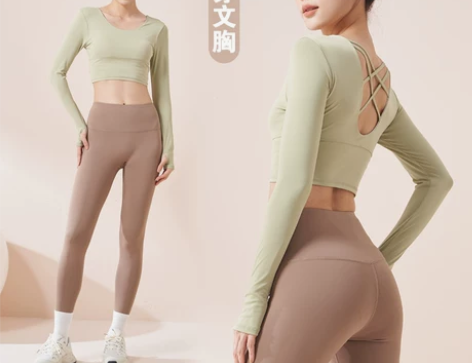 瑜伽服套装女2023秋冬款普拉提训练跑步显...