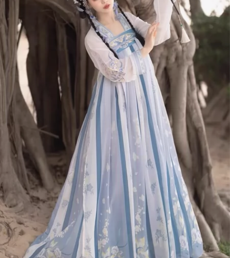 【出租】茗月萱【花不误】汉服女齐胸襦裙日常...