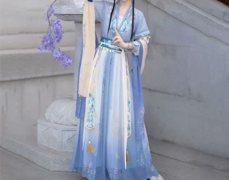 妃亦坊原创汉服【拂铃花】唐制齐腰唐褙子襦裙...