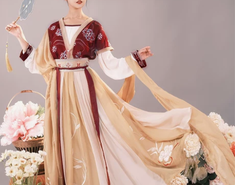 汉服唐褙子【耀春】 醉芙蓉 耀春醉芙蓉迟园...