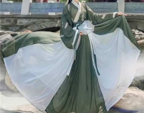 汉旭长安故里汉服女齐腰襦裙晋制交领三件套一...