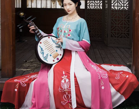 ?柒邑【双鱼衍】原创正领汉服女坦领三件套齐...