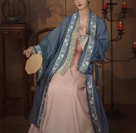 出租柒邑原创汉服女宋制三件套【海棠落】齐腰...