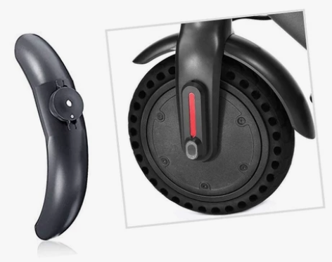 小米滑板车前挡泥板滑板车配件 黑色/白色可...