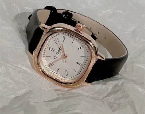 方形手表女款初高中学生公务员考试用小众轻奢...