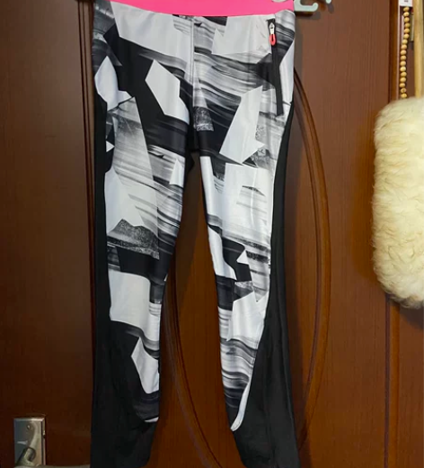 迪卡侬健身裤女紧身速干高弹力瑜伽训练跑步运...