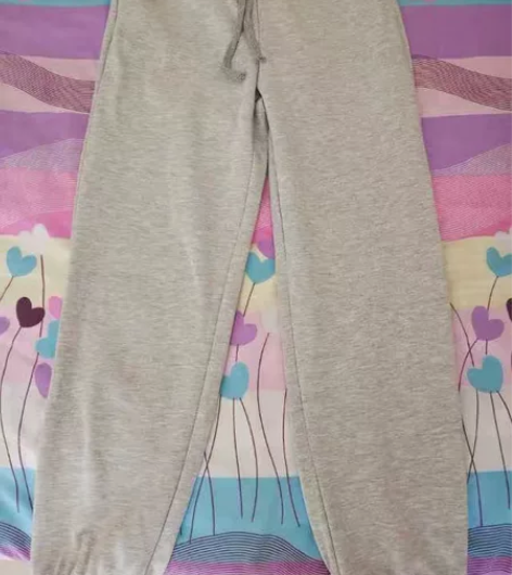 灰#运动卫裤 束脚裤宽松直筒休闲哈伦卫裤，...