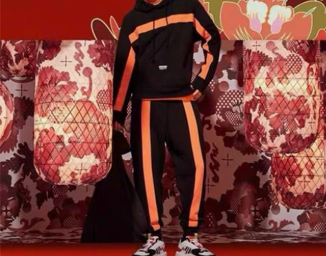 三叶草运动长裤 王嘉尔同款 尺码L   正...