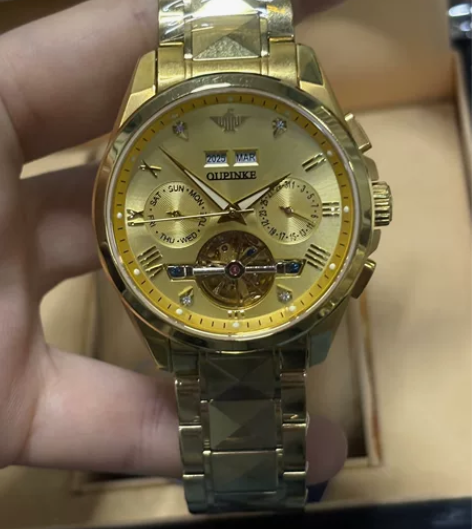 欧品客张智霖代言 陀飞轮全自动机械手表 颜...