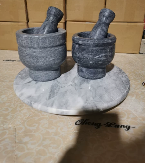 天然青石捣蒜器，捣药研磨，充大蒜罐，磨砂工...