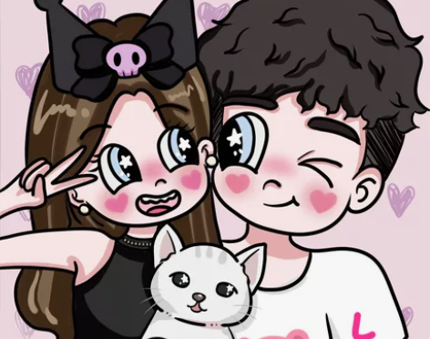 【超低价】星蝶公主风装饰画动漫照片q版情侣...