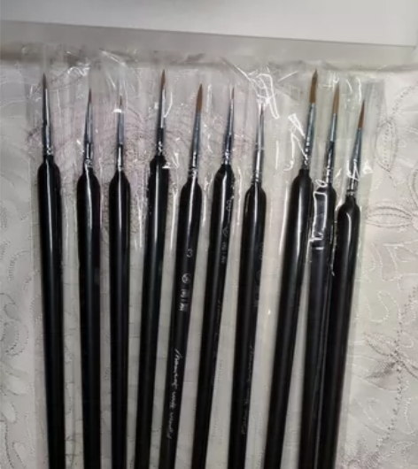 狼毫极细勾线笔 软头绘画颜料 丙烯 油画 ...