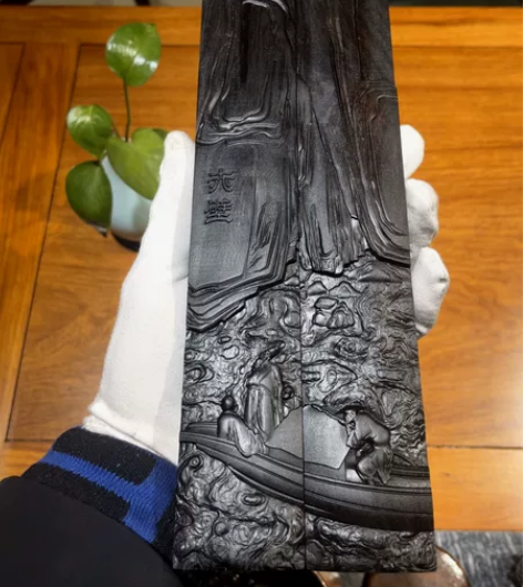 赤壁赋镇尺 紫光檀，原创精工。。。全新长书...