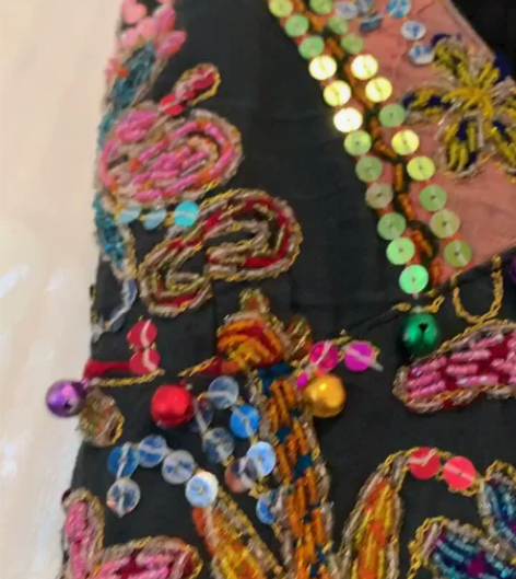 重工全新纯手工串珠傲娇老布露脐小肚兜吊带福...