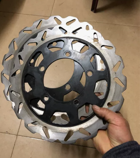 摩托车前双碟刹盘宝雕地平线五孔梅花碟改装 ...