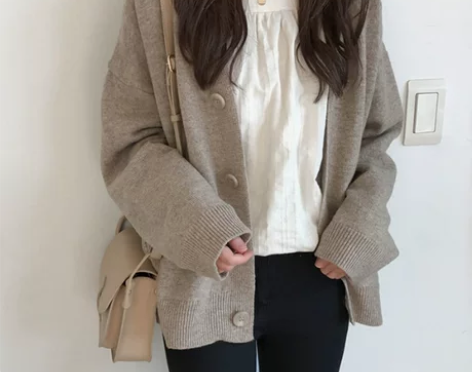 宽松针织毛衣女2023年春秋新款大码胖妹妹...