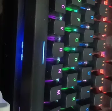 雷柏v500pro 混光青轴机械键盘因为笔...