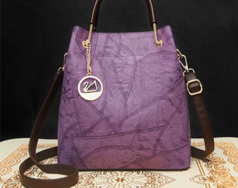 牛皮包包 香港品牌女2023新款大容量气质...