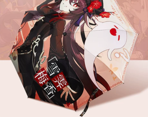 胡桃晴雨两用折叠男女动漫雨伞甘雨蕾姆二次元...