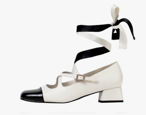 「妙侣」天鹅之梦~粗跟芭蕾风玛丽珍鞋女20...