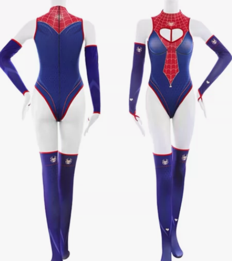 霏慕蜘蛛女开裆塑身连体衣性感紧身衣制服连身...