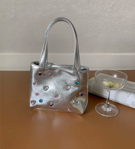 小众手提水钻包包女新款2023辣妹风斜挎包...