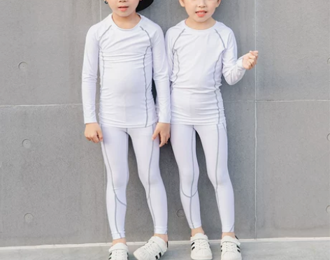 春夏儿童紧身衣训练足球速干衣篮球男女童打底...