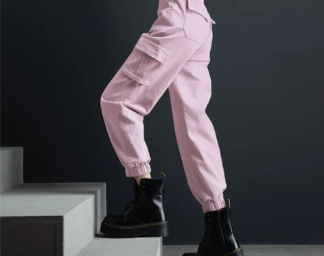 加绒工装裤女小个子2023新款爆款女裤束脚...