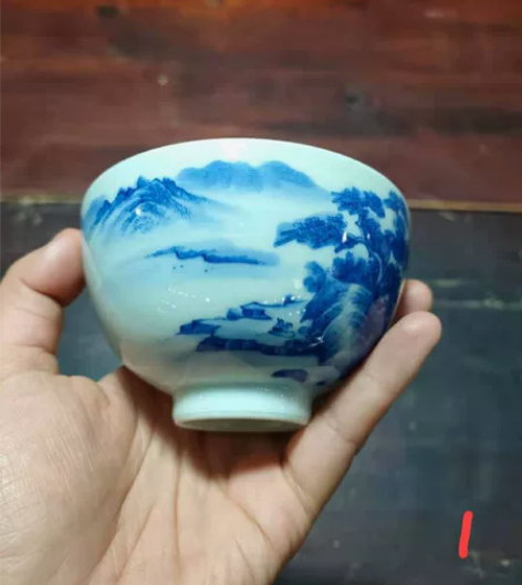 景德镇郭雯精品手绘细工点工山水以及扒花新品...