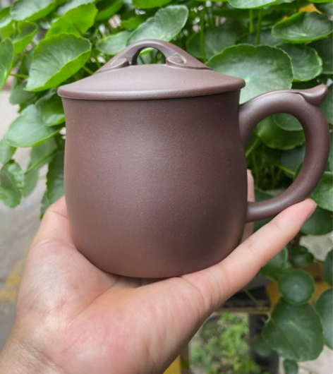 全新 宝妈亲手制作，原矿老紫泥，光素如意杯...